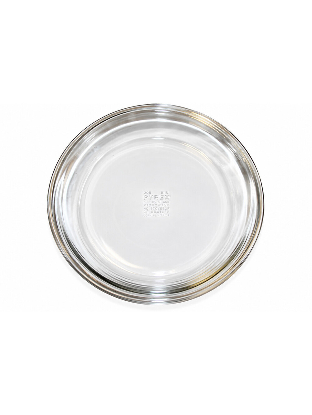 Vintage PYREX 209 9" Clear Glass Pie Plate Baking Dish Corning NY USA